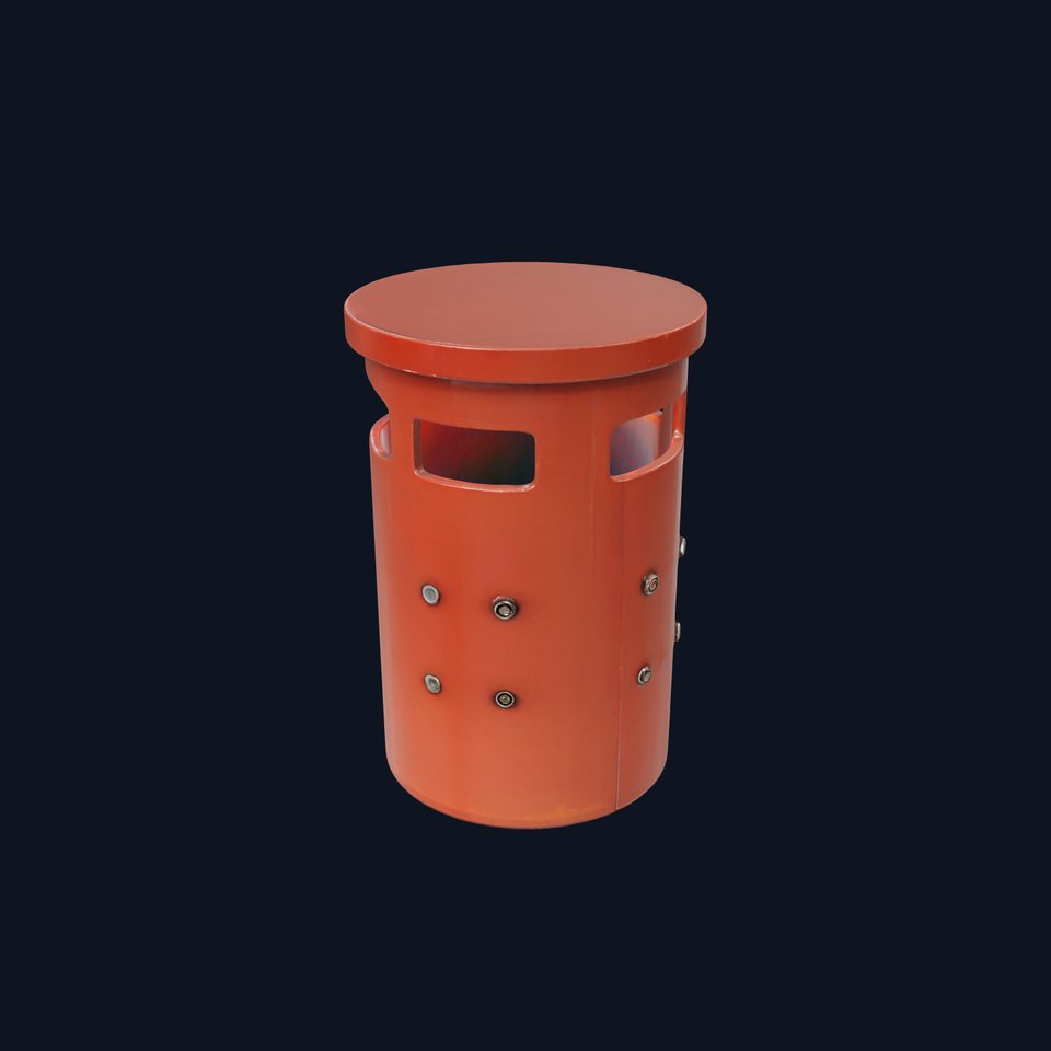 Metal Cylinder Trash Bin Model Pack for Environment Design